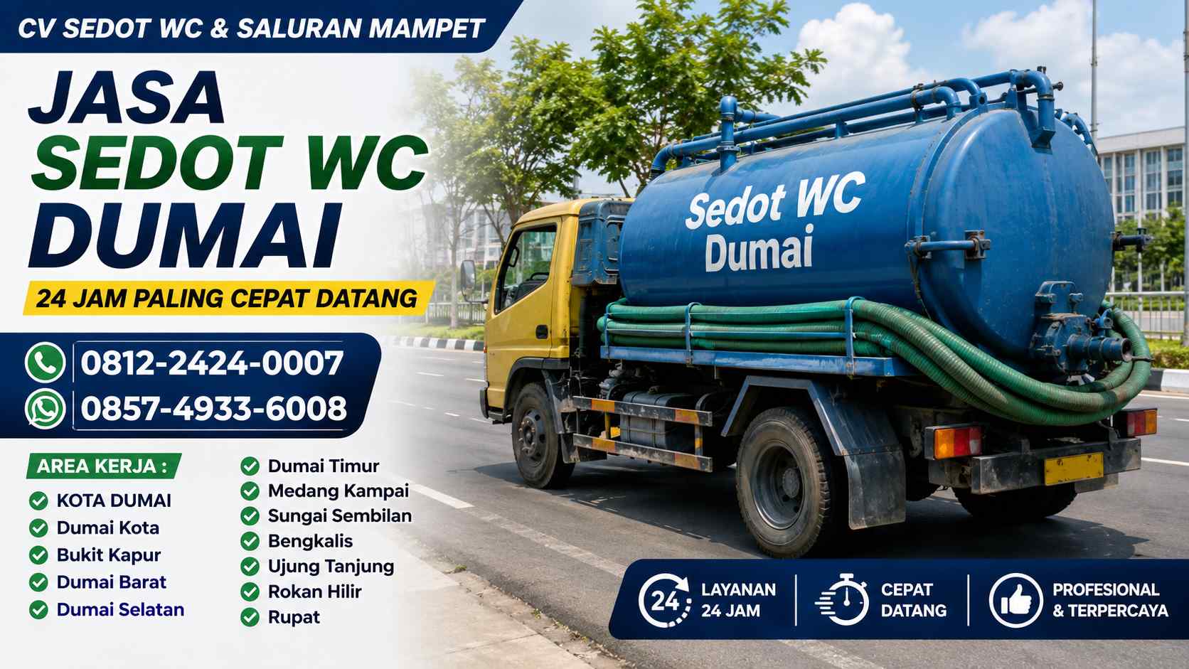 Jasa Sedot WC Dumai 0812-2424-0007 | 24 Jam Paling Cepat Datang